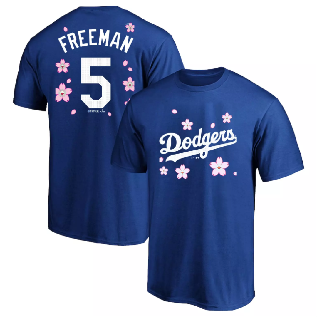 Men Los Angeles Dodgers #5 Freeman blue MLB 2025 Tshirt style 9->mlb t-shirts->Sports Accessory